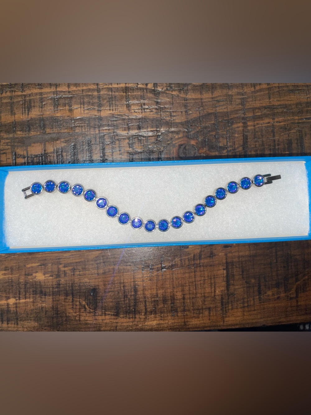 Touchstone Crystal by Swarovski Ice Bracelet in Royal Blue Delight